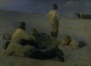 Fishermen on Skagen Beach unknow artist